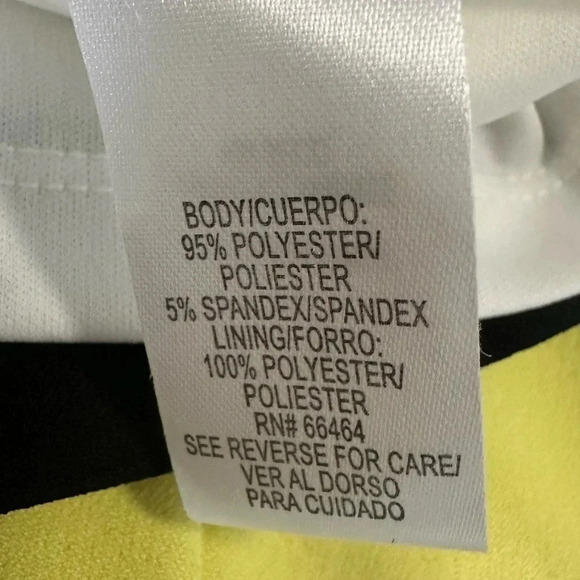 DZ color block dress. White, lime & black size 12. - Picture 8 of 8